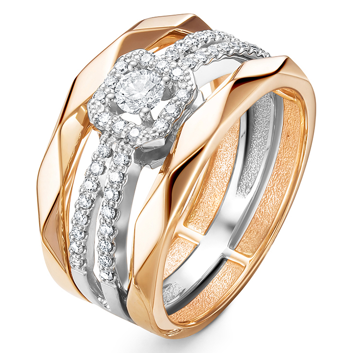 Кольцо, золото, бриллиант, 3593-110